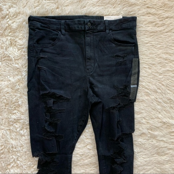 American Eagle NWT High Rise Destroyed Jeggings - Picture 9 of 16